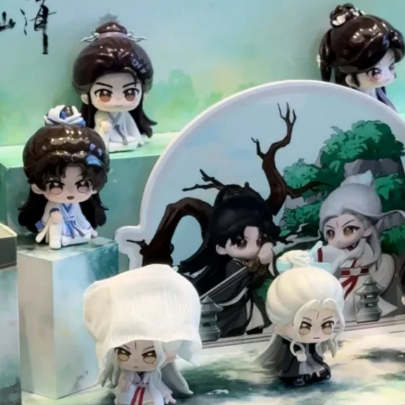 

Аутентичные сидящие и наблюдения в Шаньхай, слепая коробка серии Шаньхай, мини-аксессуары ручной работы, фигурка Сяо Циушуй Ли Чэньчжоу