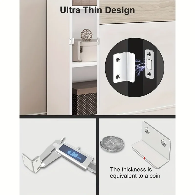 طقم مكون من 4 قطع - لا يتطلب حفر للتركيب، مناسب لعشاق الأعمال اليدوية لأبواب خزانة المطبخ والأدراج وخزائن الملابس