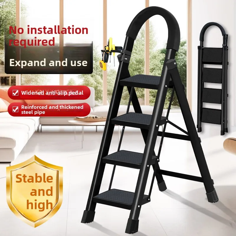 Foldable A Frame Ladder Compact Multifunctional Thickened Portable Lightweight Climb High Thickened Step Ladder Folding Ladder