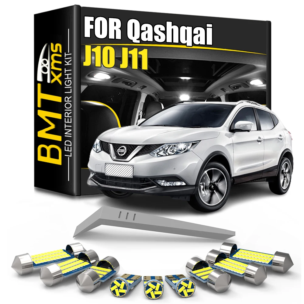 BMTxms Canbus For Nissan Qashqai J10 2008 2009 2010 2013 J11 2014 2015 2016 2018 2019 2020 SUV LED Interior Light Accessorie kit