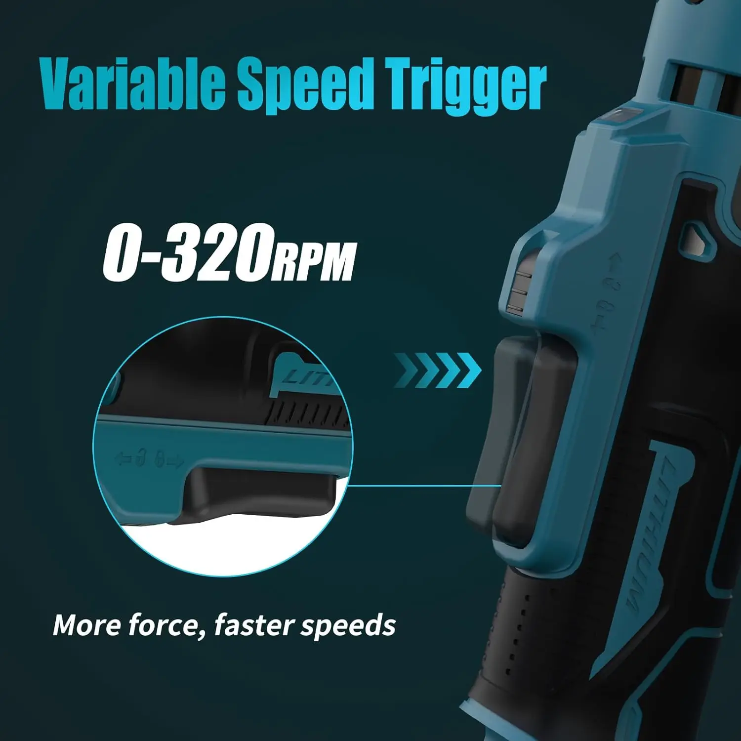 Yofuly Electric Ratchet Wrench for Makita 21 V Battery, 3/8 Inch Power Battery Ratchet Screwdriver Set 45 Ft-lbs 320 RPM