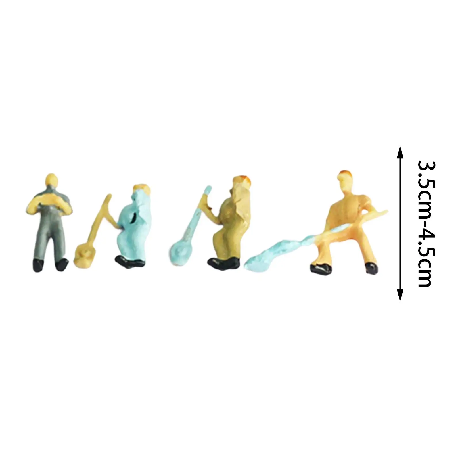 10 sztuk 1/43 Mini figurka pracownika kolei Miniaturowe figurki z żywicy Ozdoba