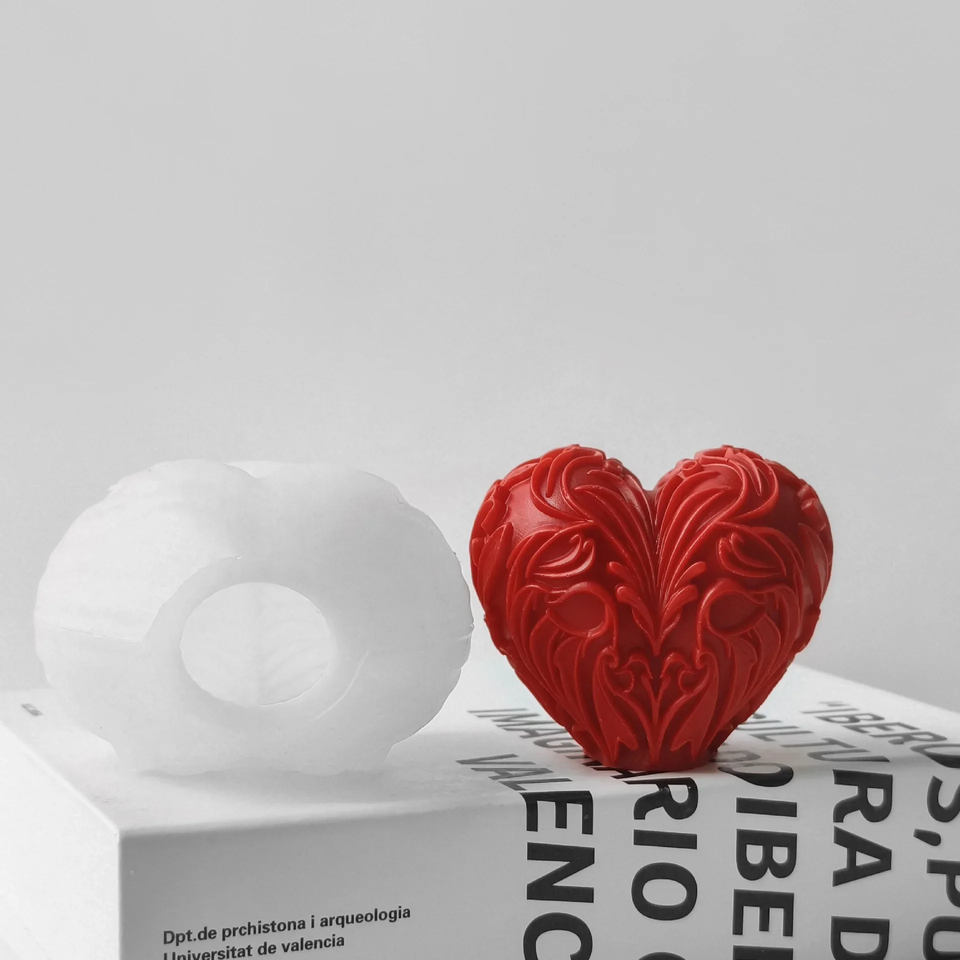 Love candle handmade gift resin plaster mold DIY candle making Valentine\'s Day heart-shaped aromatic candle making silicone cand