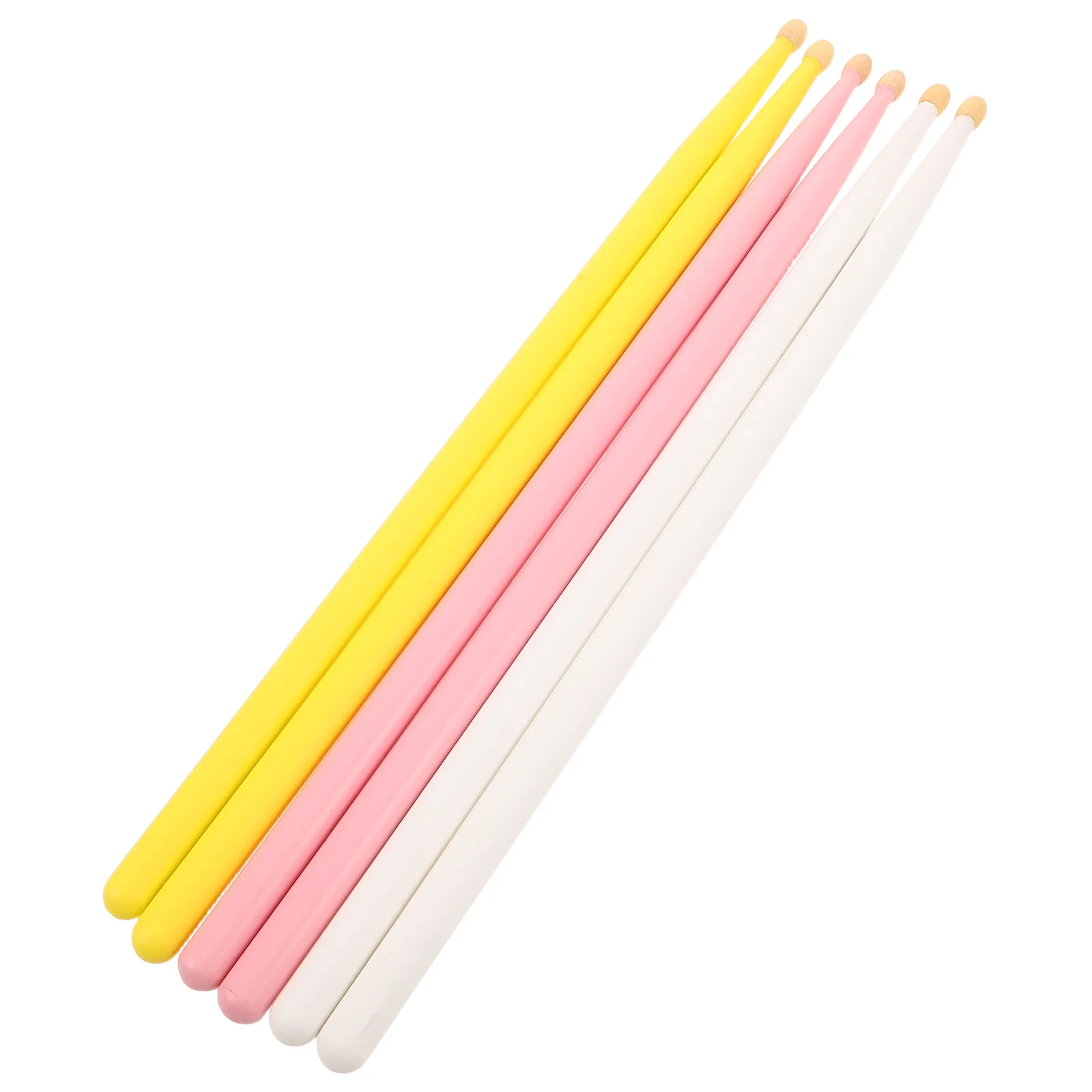

Colored Drumsticks Set Maple Wood Pink White Yellow Rhythm Sticks For Teens Drummer Practice Studio Concert Percussion