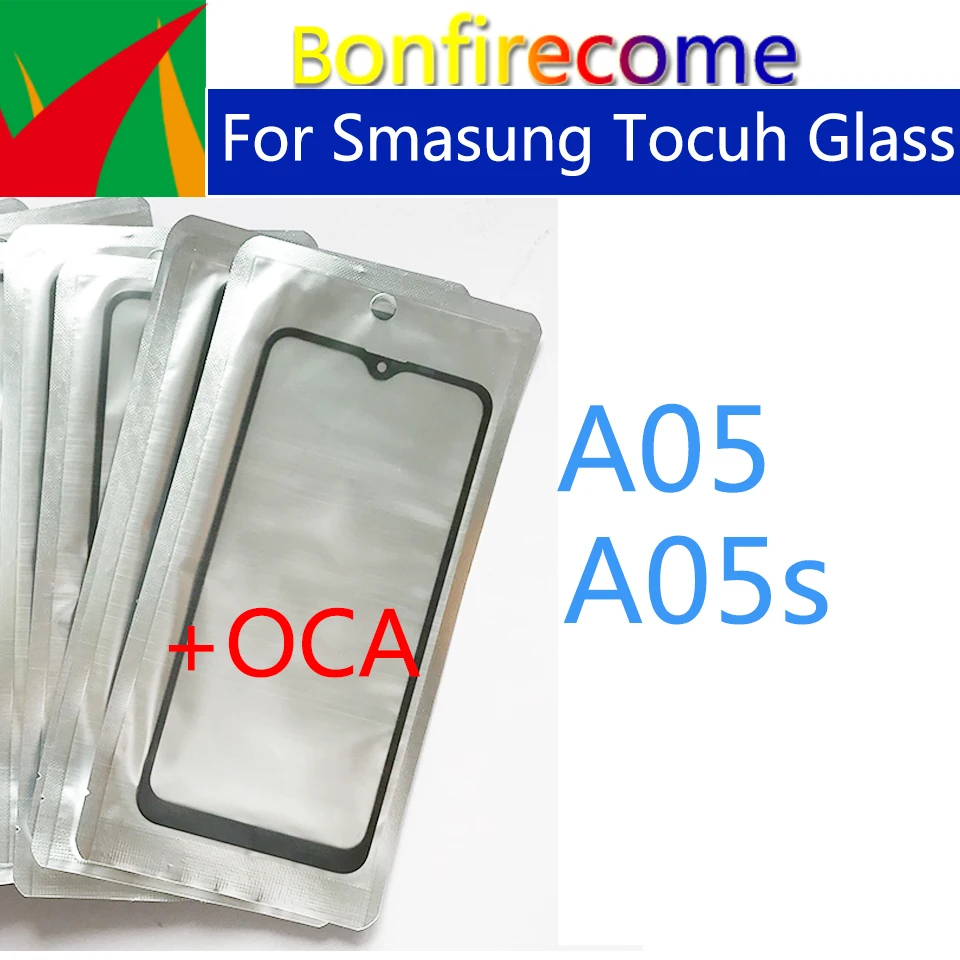 For Samsung Galaxy A05 A055 A05s A057 LCD Touch Screen Panel Front Outer Glass Lens With OCA Glue Replacement