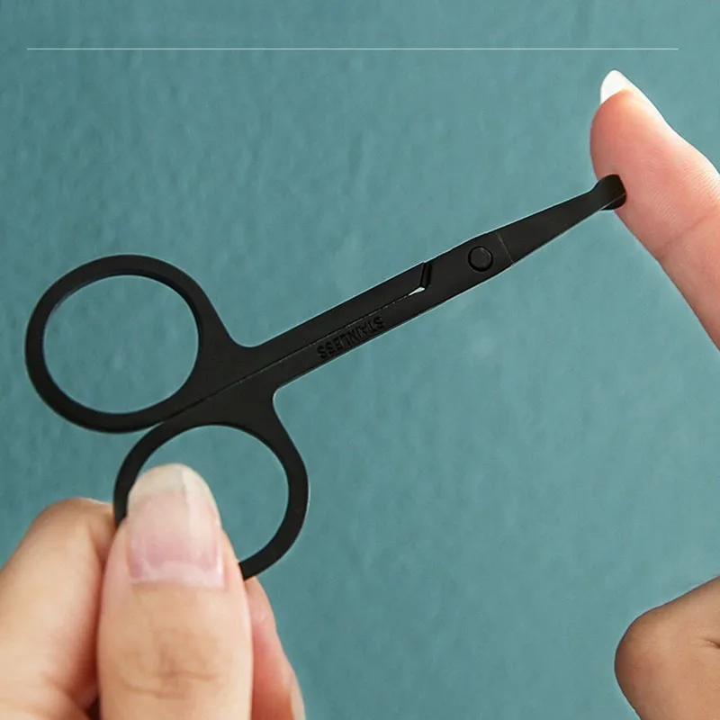 New Round Tip Nose Scissors Nose Hair Cutting Nose Scissors Man Facial Hair Eyebrow Scissors BMJ01