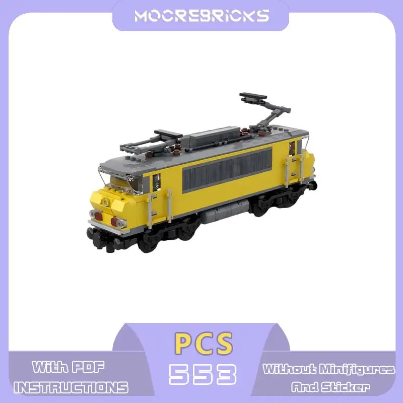 

MOC Dutch Classic Yellow Electric Locomotive Building Blocks Retro City Train Engine Technical Railway Bricks Toy Adult Gift