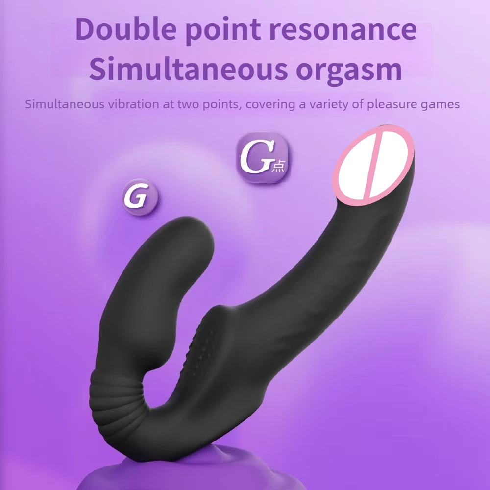 Strapless strap-on dildo vibrator met afstandsbediening dames_voghion.com