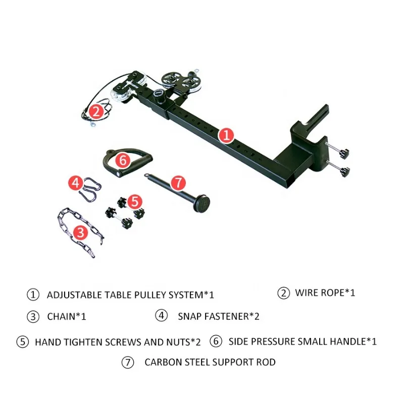 Carbon steel adjustable standard arm wrestling battle table pulley system