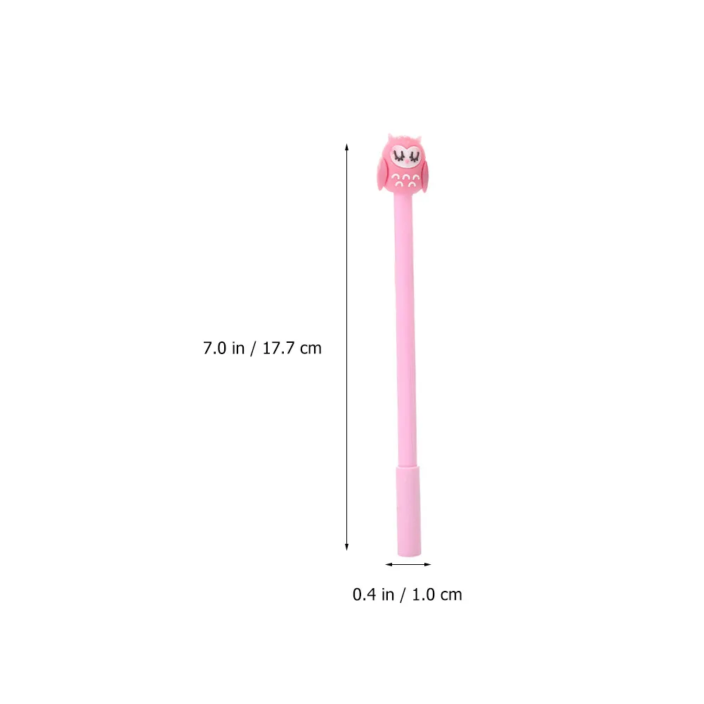 12Pcs Office School Gel Pens Owl Theme Silicone Plastic Smooth Grip Cartoon Writing Pens Student Stationery Gift