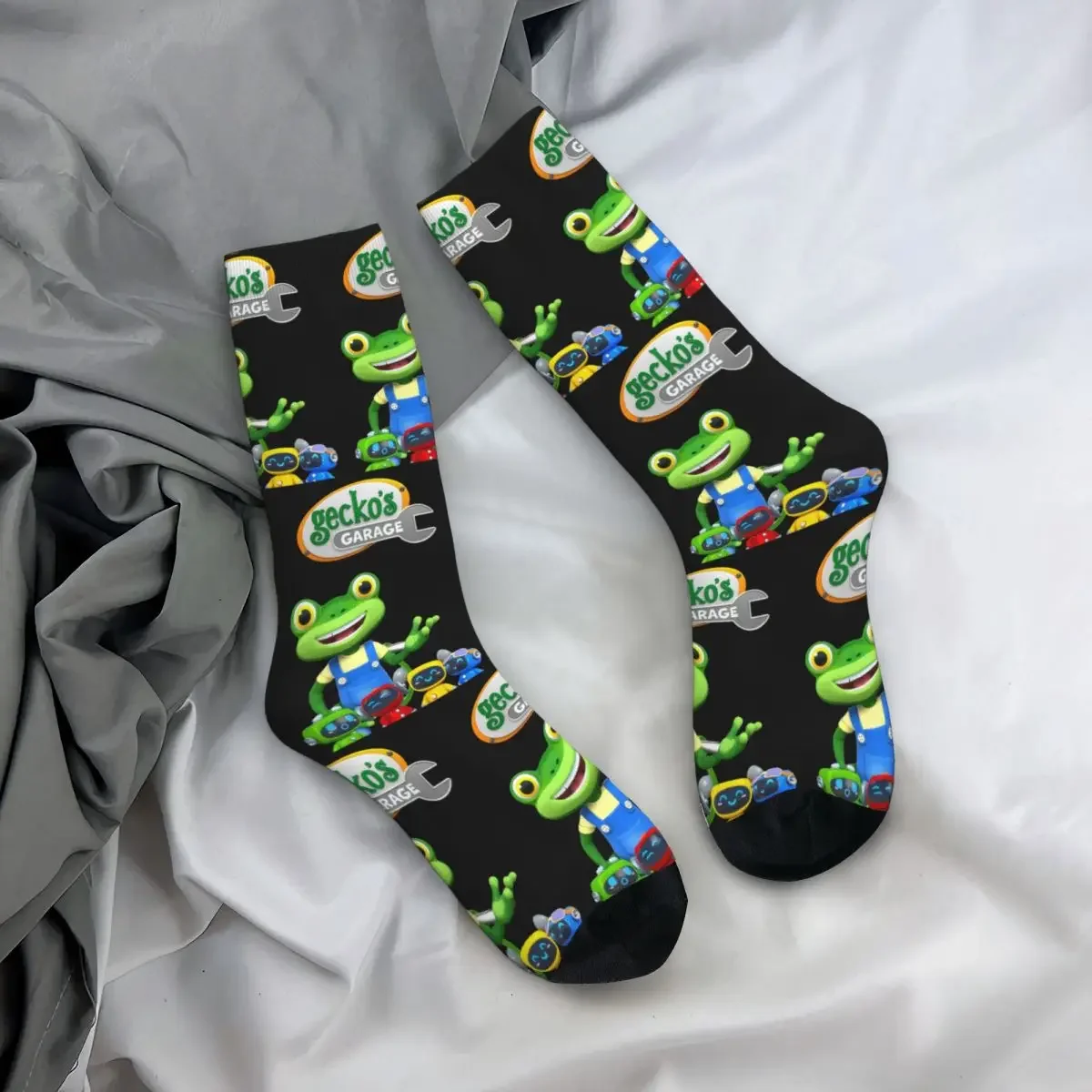 

Носки All Seasons Crew Stockings Geckos Garage, забавные длинные носки для мужчин и женщин, подарки на День святого Валентина