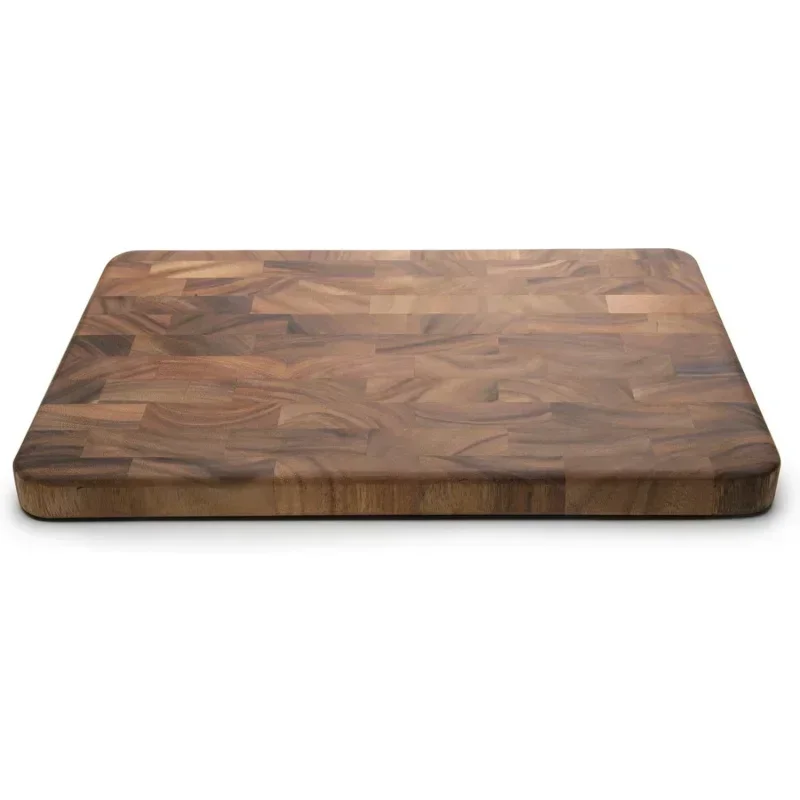 

Large End Grain Prep Station acacia Wood Cutting Board, 14 x 20-Inch, Brown