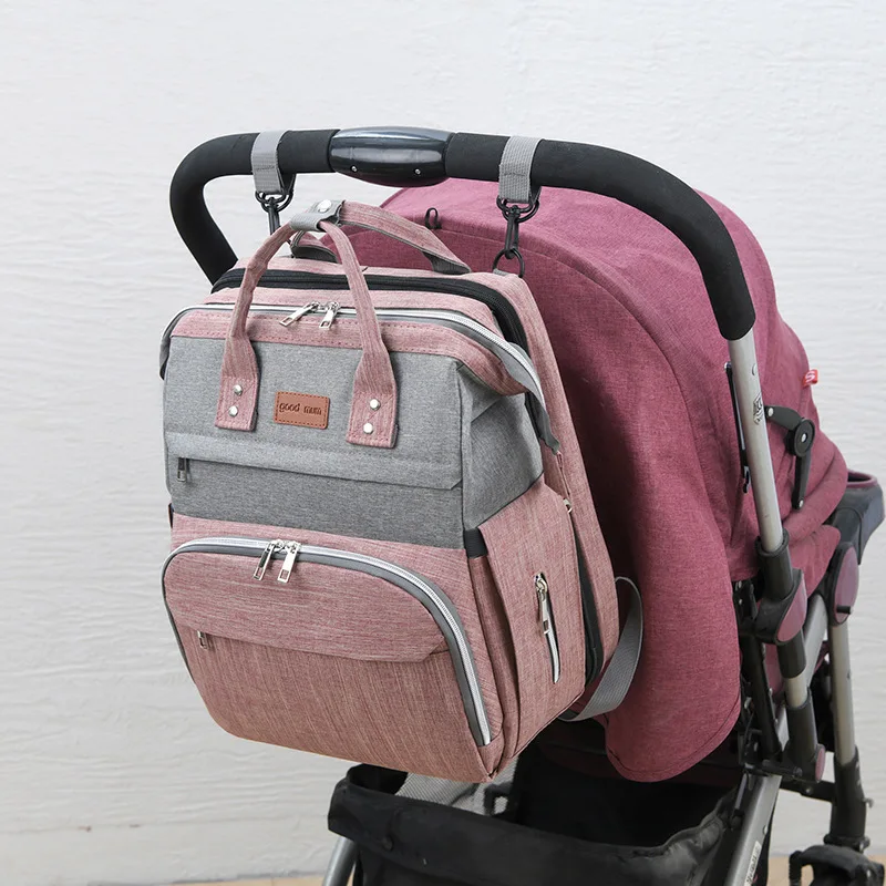 折りたたみ式ママ用ベビーベッドバッグ 軽量ポータブル大容量トラベルマタニティバッグ ベビーおむつバックパック 女性用ママバッグ