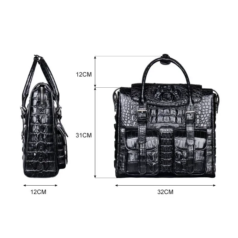 New fashion Laptop Bags Alligator Genuine Leather Men\'s Briefcase Brand Real Crocodile Leather Travel Messenger Computer Bag