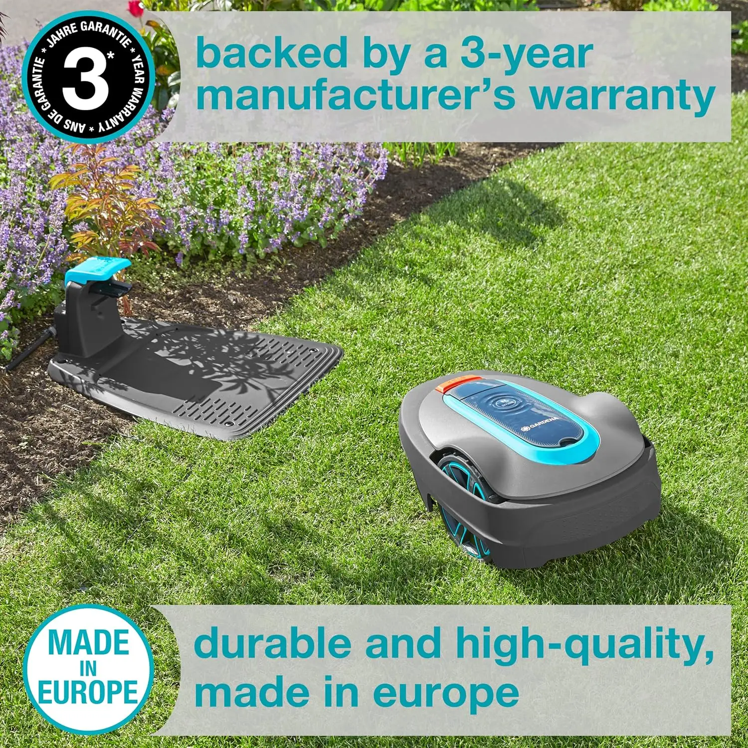 GARDENA 15001-41 SILENO City - Automatic Robotic Lawn Mower, with Bluetooth app and Boundary Wire, one