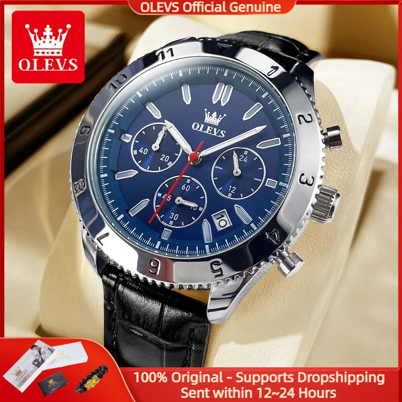 

OLEVS TY711 мужские кварцевые часы модные оригинальные деловые водонепроницаемые светящиеся календари HD хронограф лучший люксовый бренд мужские часы