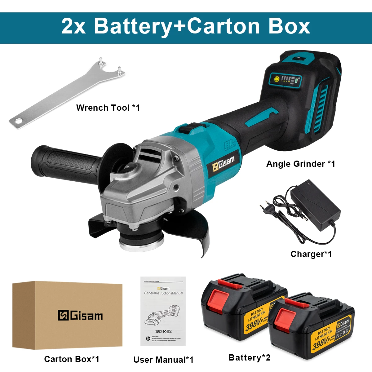 125mm 7 Versnellingen Borstelloze Haakse Slijper Polijsten Snijmachine Elektrische Haakse Slijper Power Tool voor Makita 18V Batterij pinnen