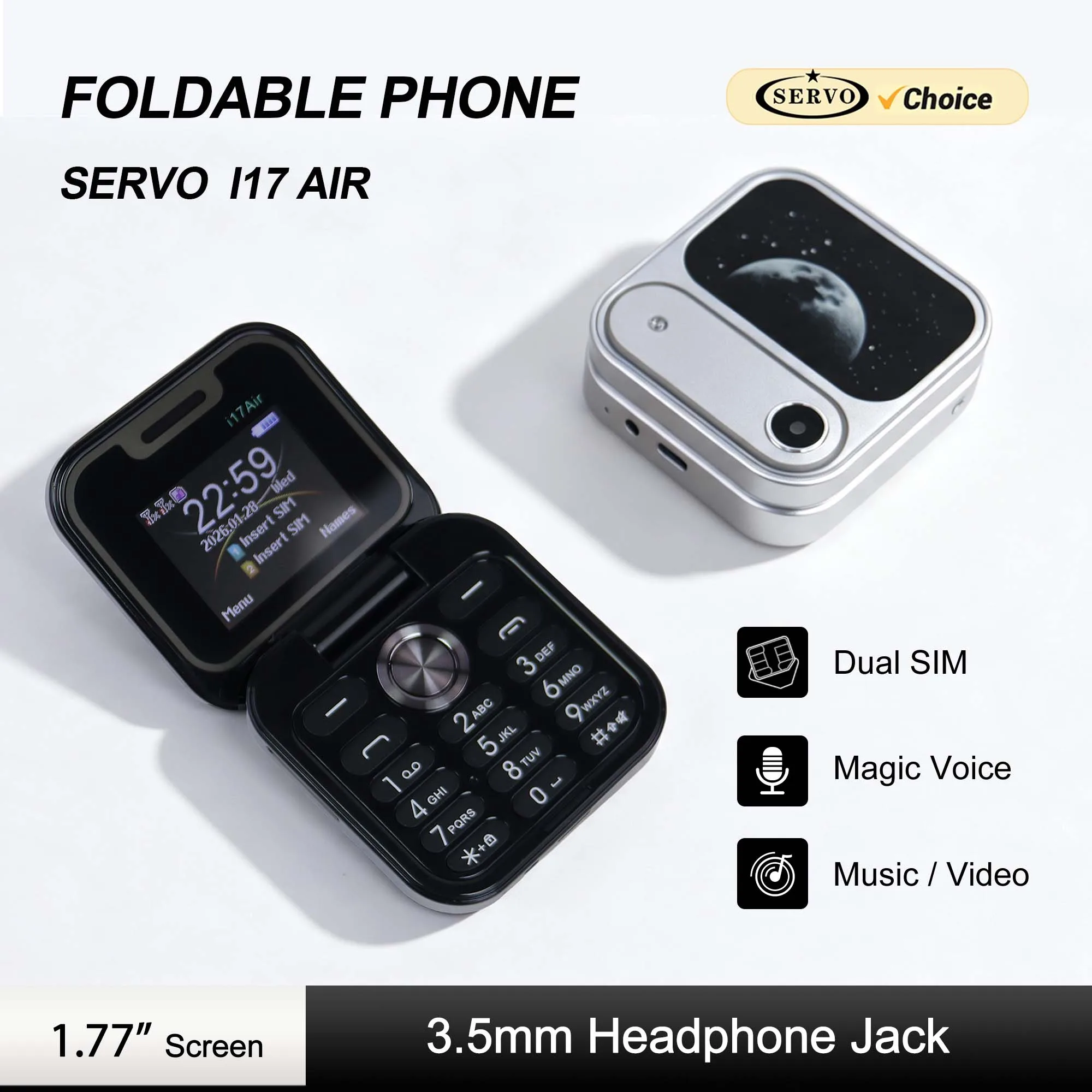I17 Air Mini Flip Phone Unlocked 1.77