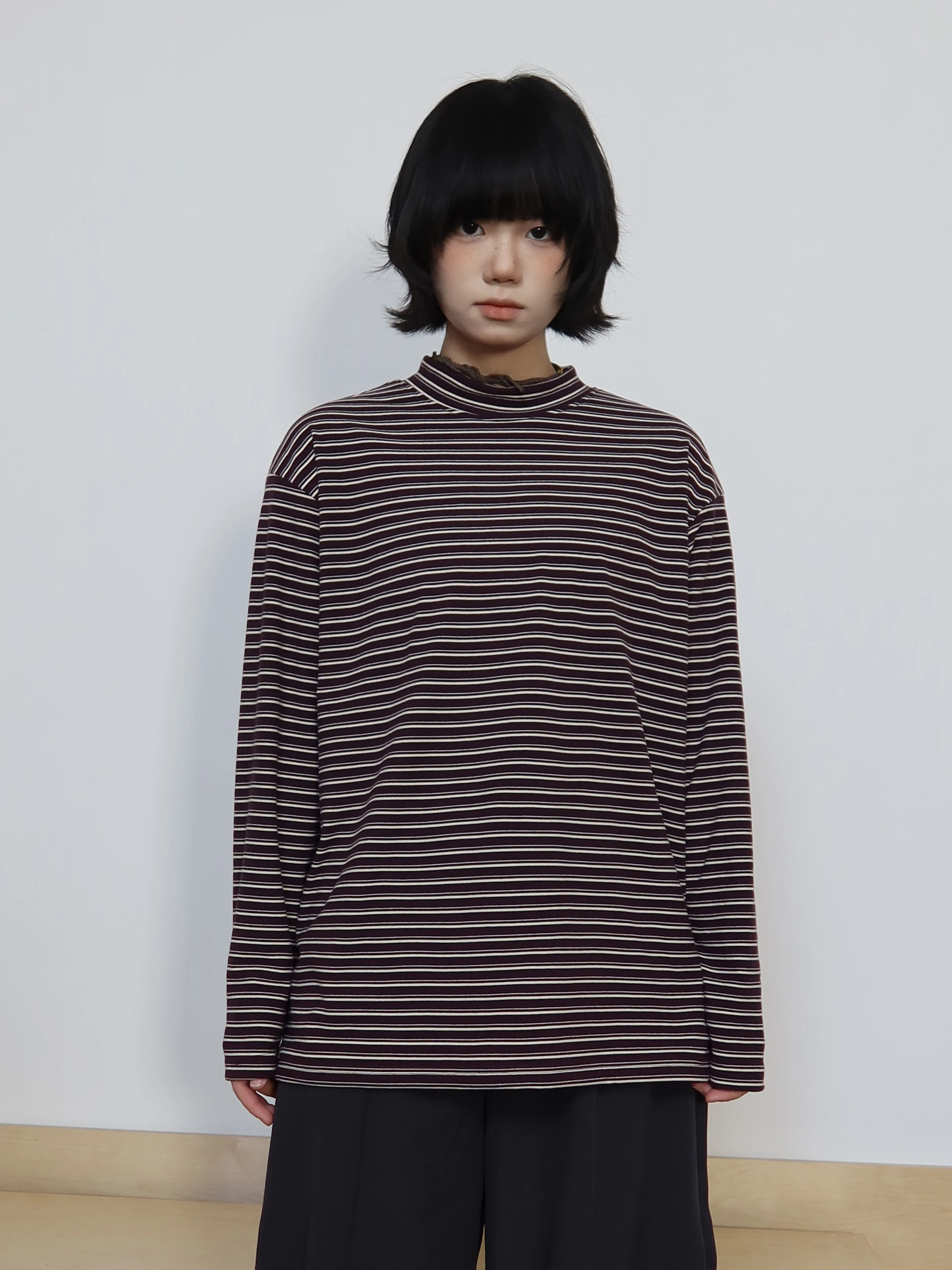 

Мужская винтажная футболка с длинным рукавом в японском стиле, свободного кроя, повседневная, модная, из смесового полиэстера и спандекса, с круглым вырезом