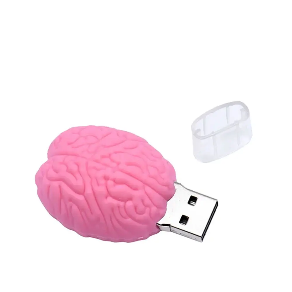 Clé USB en forme d'organes humains de dessin animé, clé USB, disque U, stylo drôle, cœur pulmonaire, estomac, cerveau, 64 Go, 16 Go, 32 Go