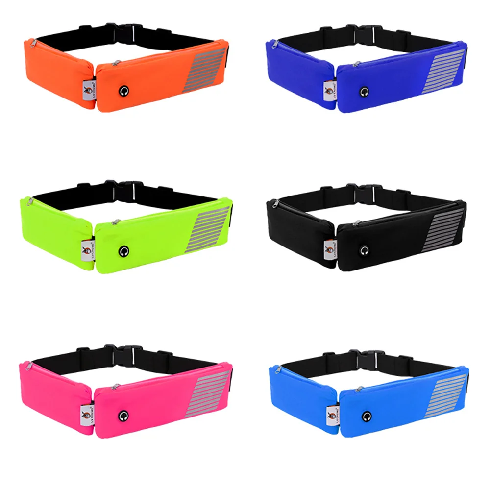 

Sports Waist Pouch Black Average Size Ultra-Light Waterproof Running Belt Double for Hiking Jogging Cycling Outdoors