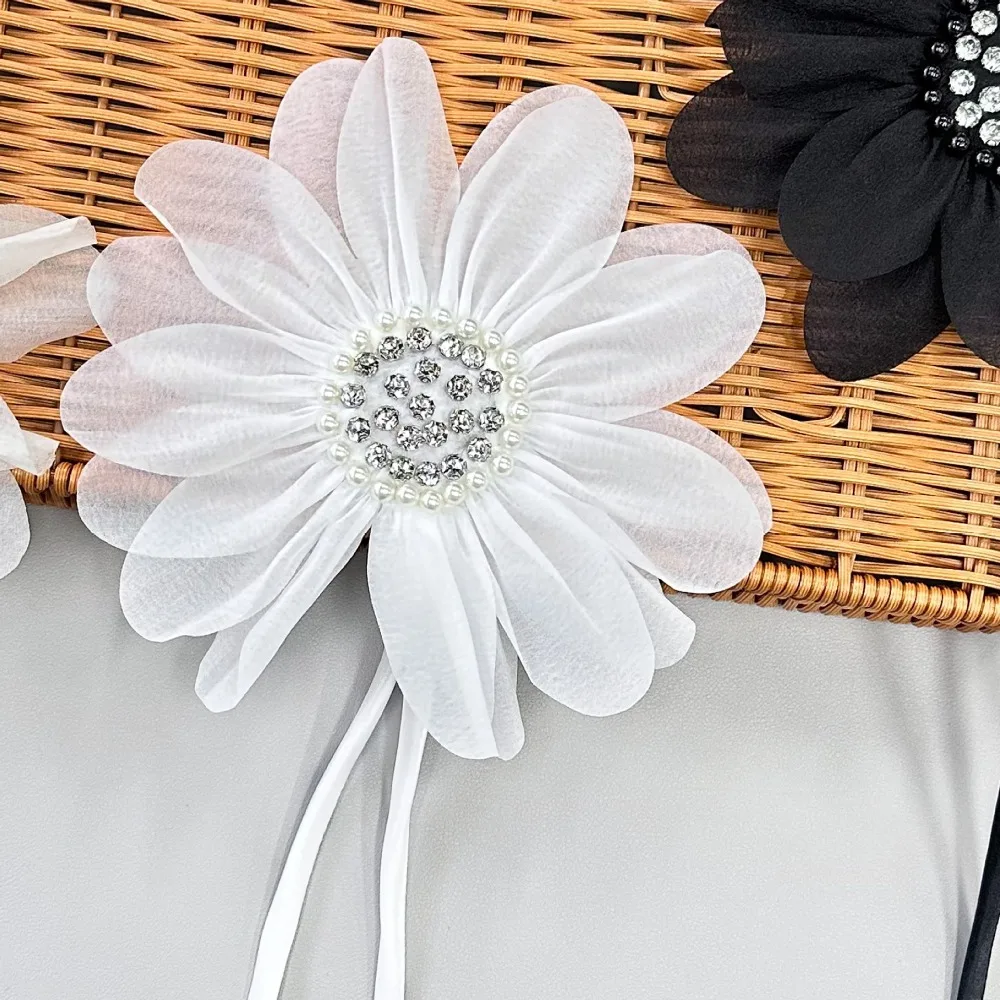 جديد شبكة الشاش زهرة يزين DIY بها بنفسك بقع الملابس القابلة للإزالة الملابس الديكور فستان الزفاف فستان الديكور