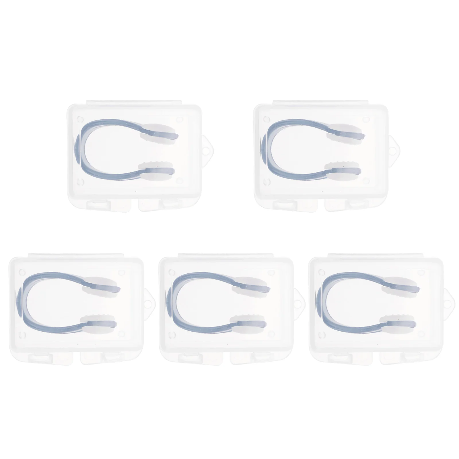 5 Boxes Swimming Nose Clip Goggles Case Ear Plugs Labs Airflow Jaw Strap Wear-resistant Clamps Mini Baby