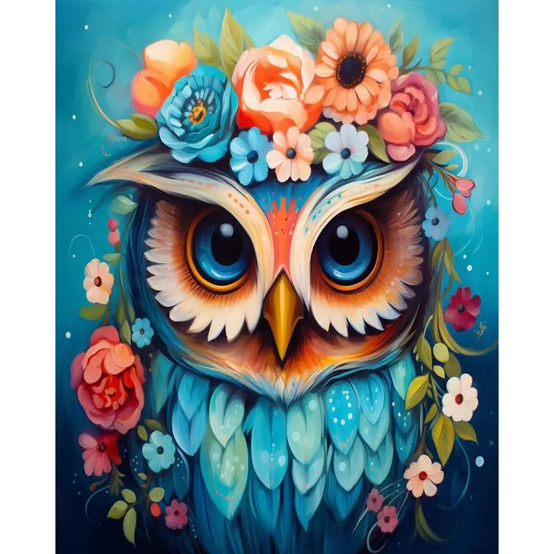 

SDOYUNO Diamond Painting Owl Cross Stitch Full Square Round Embroidery New Arrival 5D DIY Mosaic Animal Picture Home Decor