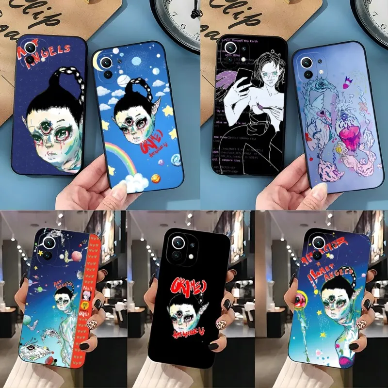 Grimes Art Angels Phone Case 2023 Hot For Redmi Note 12 12S 11S 11 10 9S 8T 7 8 9 9T 10X A2 Pro Plus Black Silicone Cover