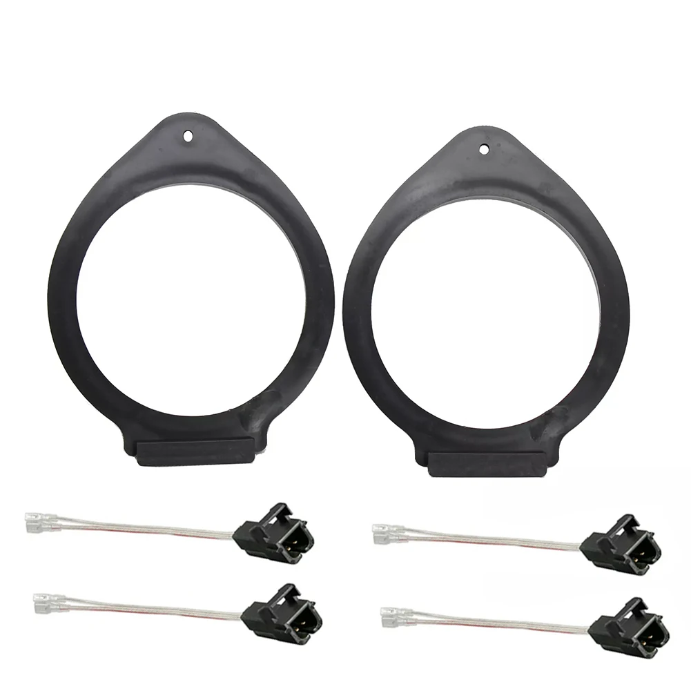 6.5 Inch Front Rear Door Speaker Spacer Ring W/ Wire Harness Front Rear Door Speaker Spacer for Avalanche Sonic Escalade Enclave