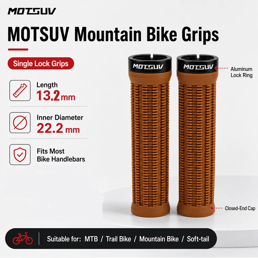 Mountainbike-Griffabdeckung, Universal-Griffabdeckung für BMX-Fahrräder, ultraleicht, rutschfest, universell passend. – Detail 8
