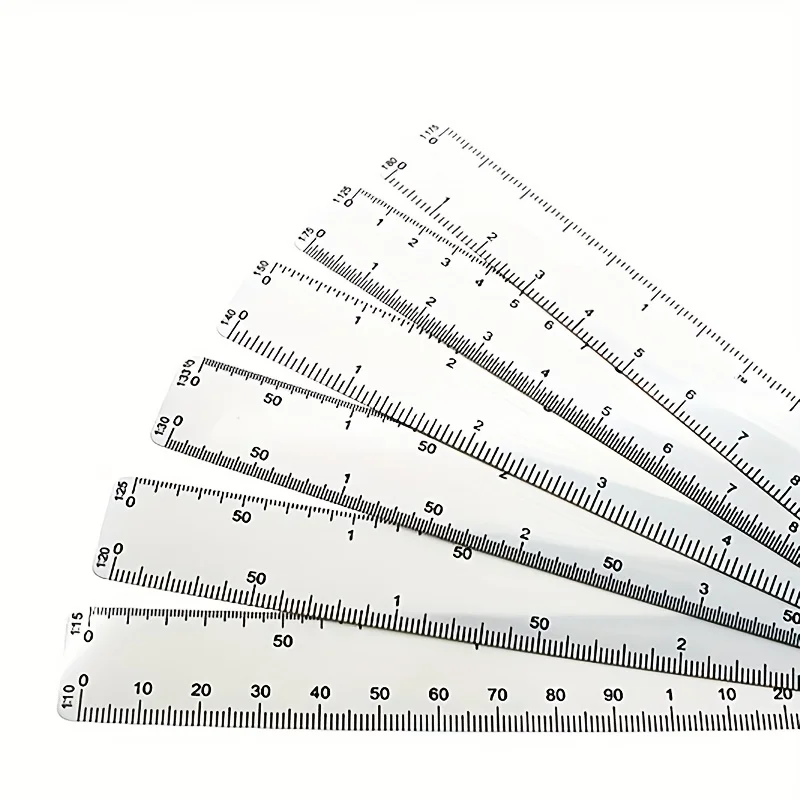 Fan Shape Scale Ruler with 6 Blades for Engineering Architects Multifunctional Multiscale 6 Sizes Foldable Rulers