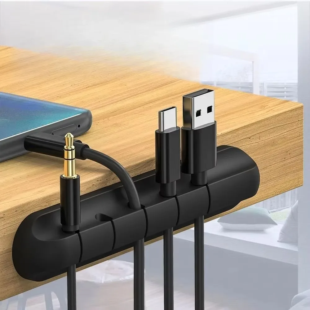2PCS Invisible Self-Adhesive Cable Organizer Clip, Desktop Multi-Device Wire Sorting Accessory