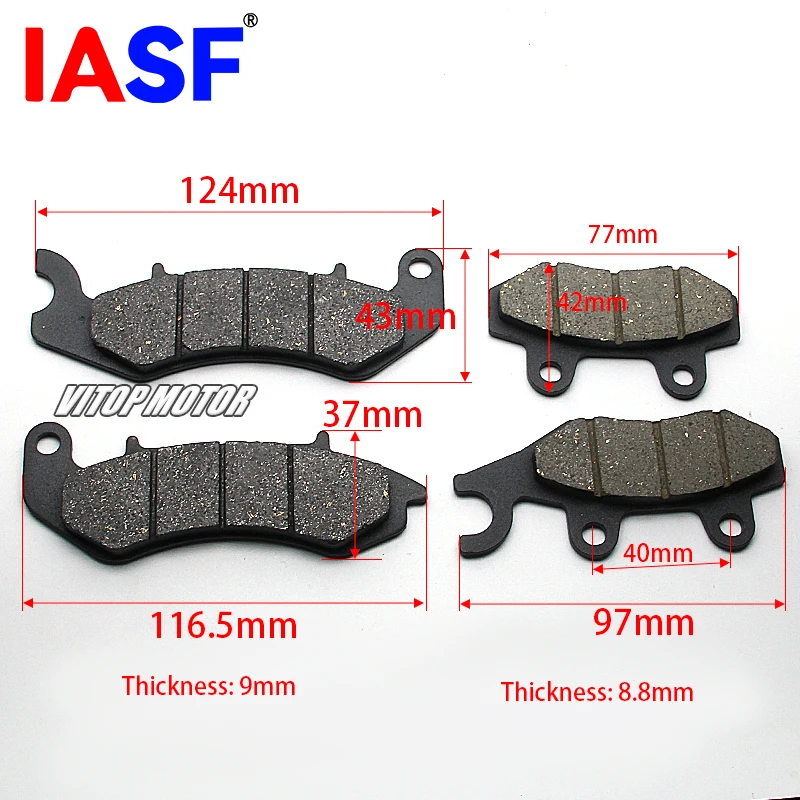 IASF Motorcycle Brake Pads Sets for Benelli BJ150S BJ150-31 BJ 150S for Keeway RKF 125 RKF125 125cc Front & Rear Disc Brake Pads
