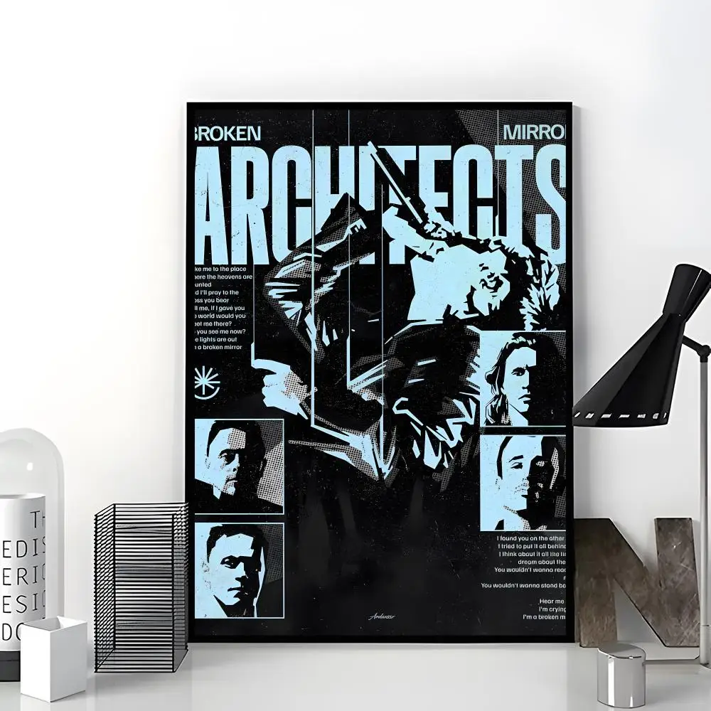 band metal Architects Poster Trendy Aesthetic Wall Art Poster for Dorm Room Bedroom Decor