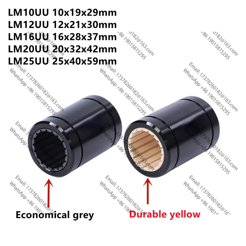 10-個エンジニアプラスチック固体ポリマーリニアモーションブッシュベアリング-lm10uu-lm12uu-lm16uu-lm20uu-lm25uu