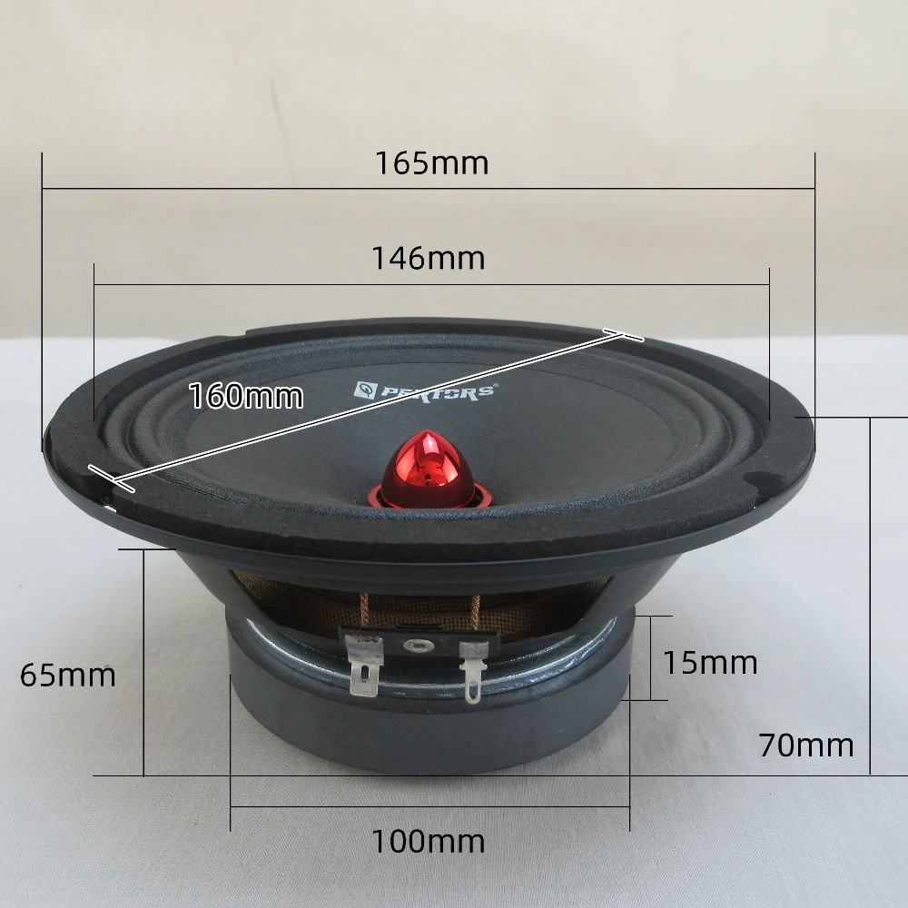 6.5 Inch Mid-Range Car Speaker 650W Max Power 200W RMS 4 Ohm Bullet Cap Design for Car Audio Upgrade