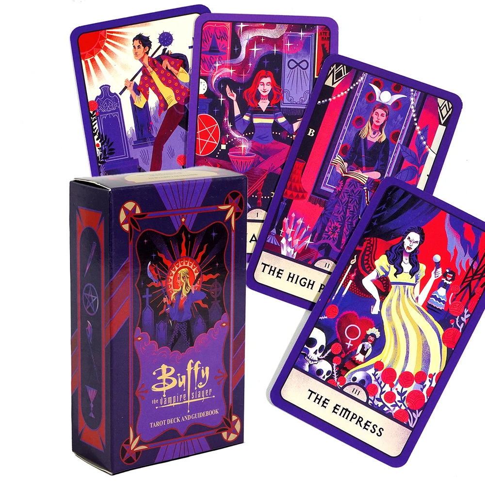 

10.3*6cm Buffy The Vampire Slayer Tarot 78 Cards Deck Follow The Wisdom of Buffy Beautifully Illustrated Fortune Telling Game