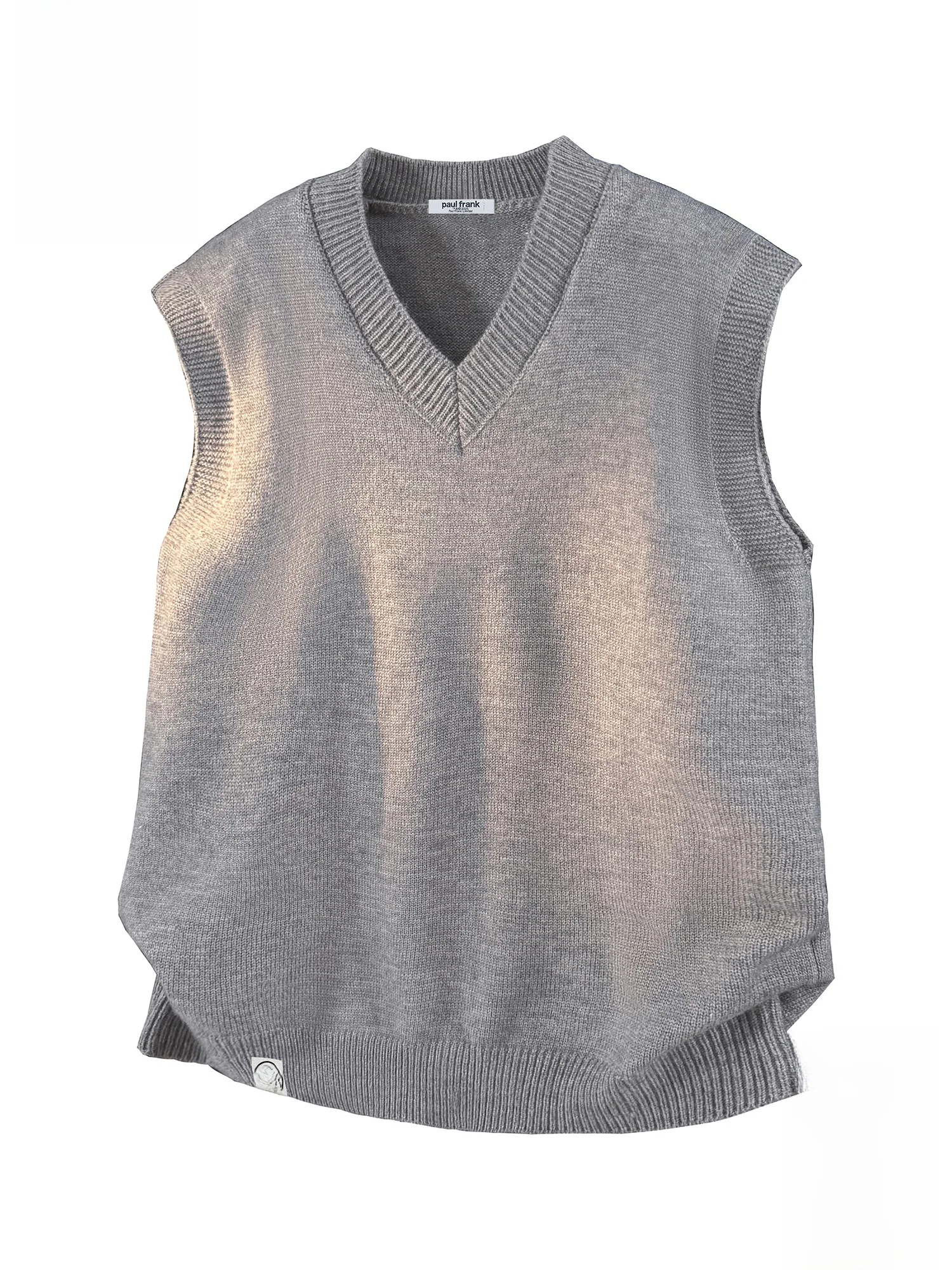 

Вязаный жилет Paul Frank с V-образным вырезом, мужской повседневный свободный жилет на весну, модный свитер-жилет с животным принтом, молодежный трендовый жилет