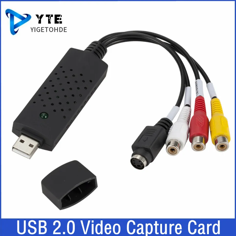 USB 2.0 VHS To DVD Converter Convert Analog Video To Digital Format Audio Video DVD VHS Record Capture Card Quality PC Adapter