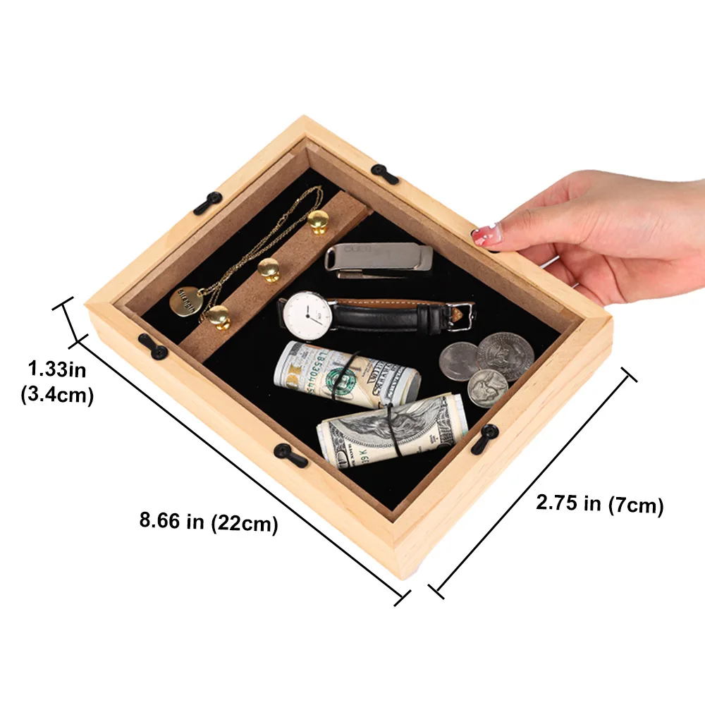 Scomparto portaoggetti nascosto cornice per foto Sight Secret Hide Cash Jewelry collana chiave per Home Office Money Safe Box regalo di natale