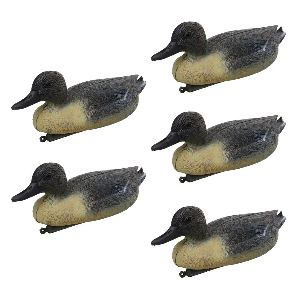 Floating Drake Duck Decoys Set Durable PE Duck Models for Duck Hunting Gear and Lawn Decoration