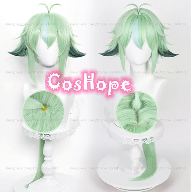 Sucrose Cosplay Wig 85cm Long Green Apple Wig Cosplay Anime Cosplay Wigs Heat Resistant Synthetic Wigs Halloween