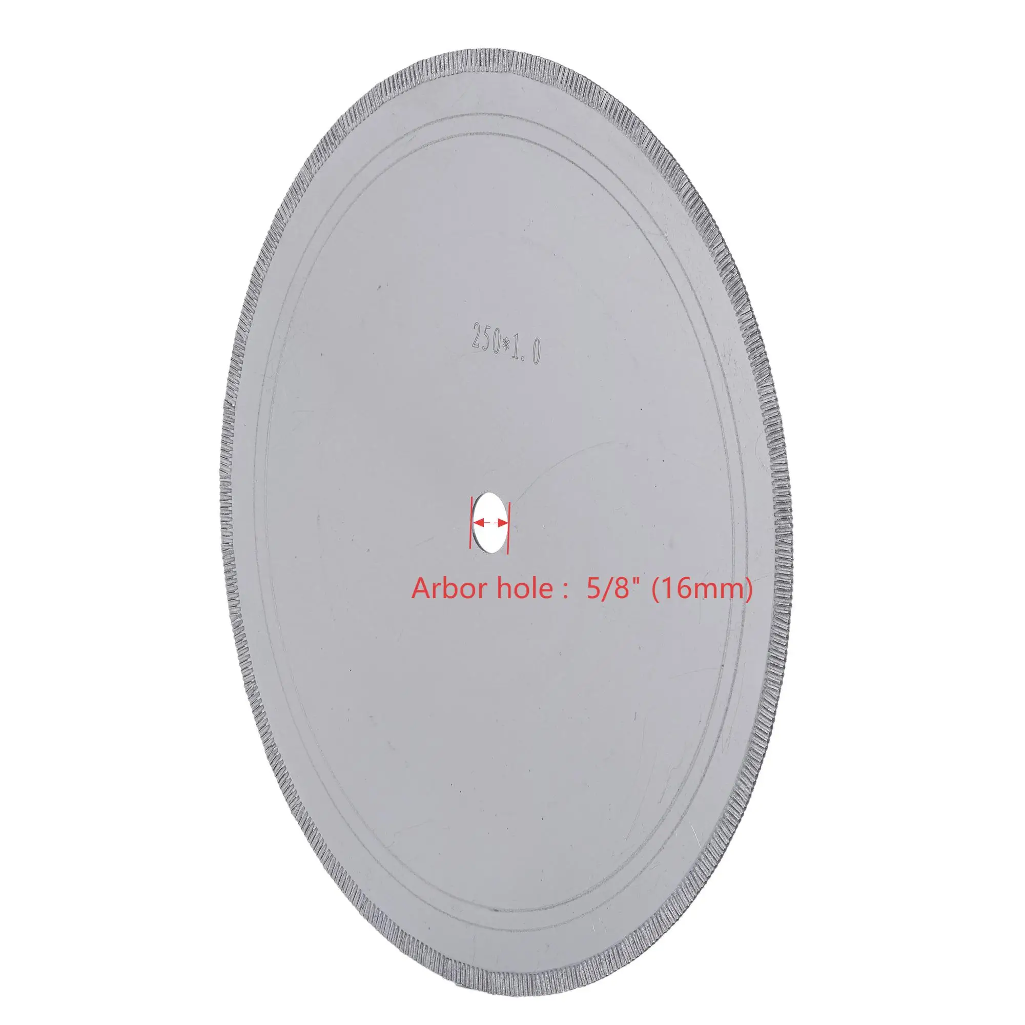 

10"inch 250mm Diamond Circular Saw Blade Notched Rim Cutting Disc Arbor Hole 16mm With Bushing 1/2" Tools For Jade Stone Agate