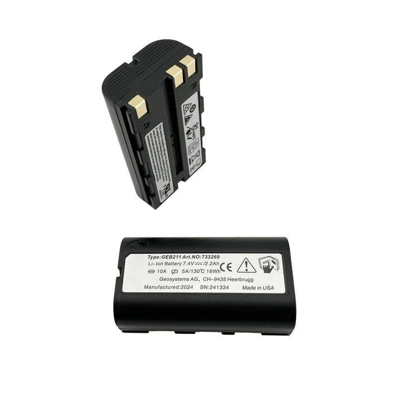 2PCS GEB211 Li-Ion Battery 7.4V 2200mAh For Leica GS10/15/16/20 GNSS Receivers Series CS10/CS15 Field Controllers