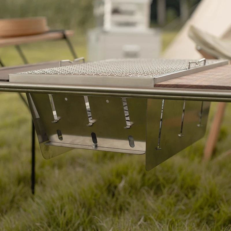 

Stainless steel folding grill outdoor grill household small grill