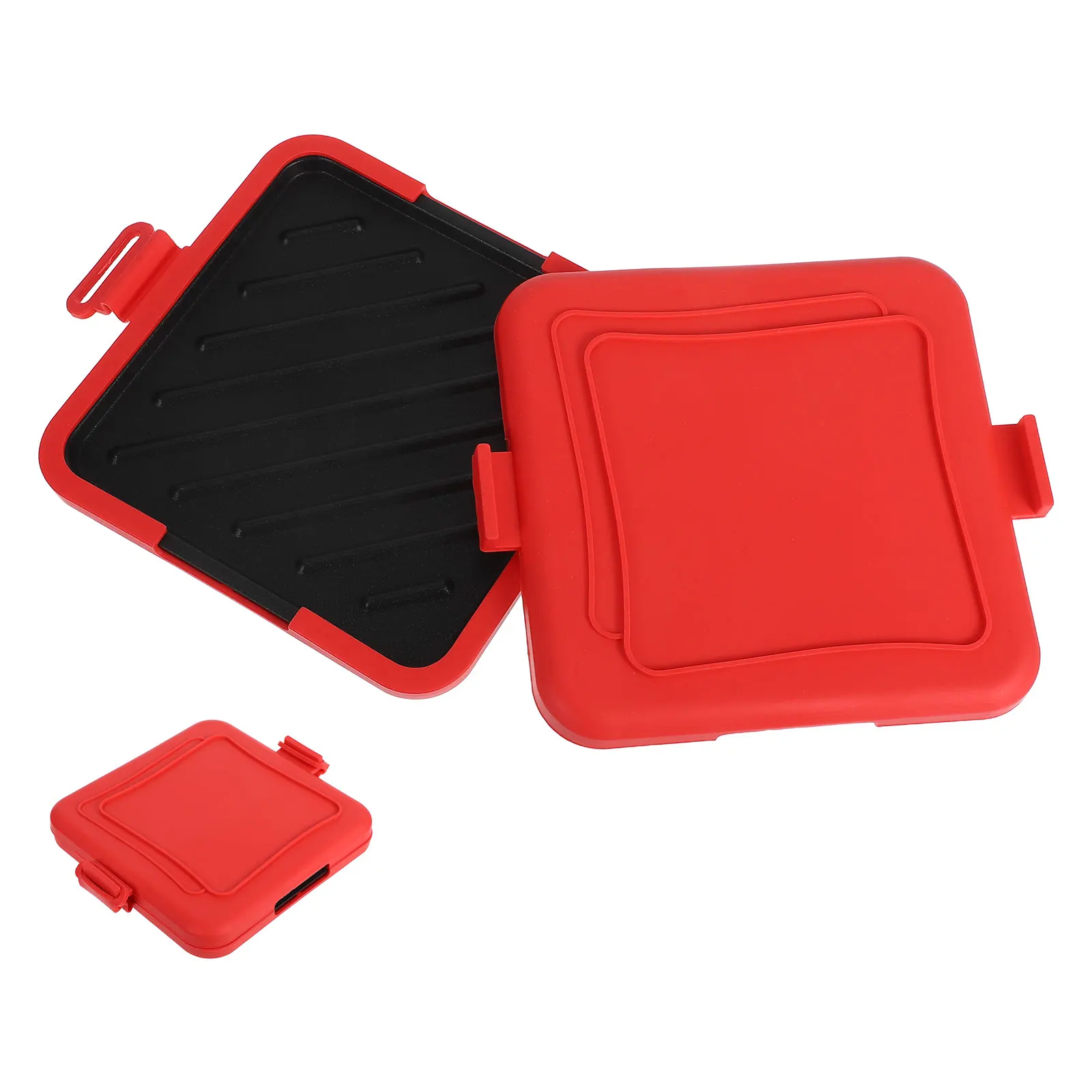 

Microwave Sandwich Red Silica Sandwich Crisper Gel Plates Toast Maker Crisper Pan Cage Baking Plate Kitchen Tool