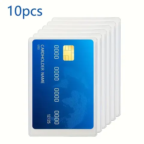 10PCS Soft Clear PVC Waterproof Card Protector Sleeves, Fits SSN, New Medicare, Business IDs & Credit Cards,easily identifiable