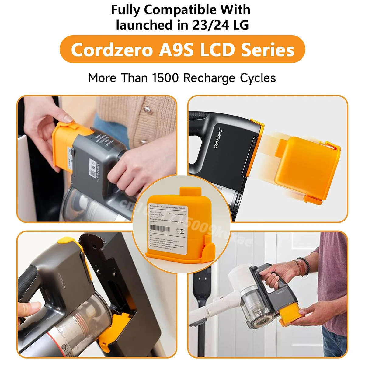 23/24 سنة الحبل صفر 5000mAh استبدال بطارية ليثيوم أيون ل LG A9S LCD EAC63382216 بطارية مكنسة كهربائية لاسلكية A9S ، A9X