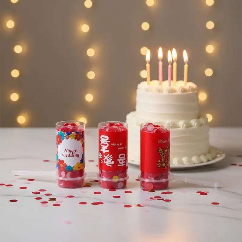 Tube lance-confettis pour mariage et fête, ajoute du plaisir et de l'excitation